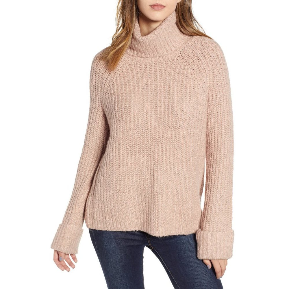 Nordstrom BP chunky turtleneck raglan sweater NWOT